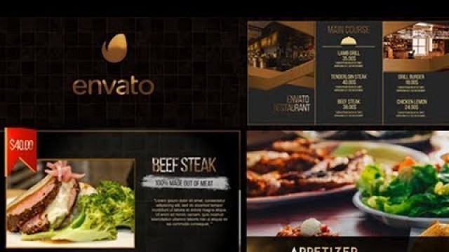 'Exclusive Restaurant Digital Menu | After Effects template'