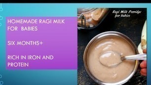 'Ragi Milk for 8 months babies in Tamil'