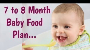 '7 to 8 month baby food chart in tamil / Food Plan for 7 to 8 month baby'