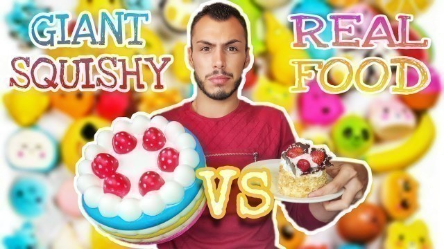 'GIANT SQUISHY VS REAL FOOD | Tsede The Real'