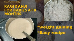 'Ragi kanji recipe Tamil | Ragi porridge for babies | Weight gaining food | Healthy and nutritional'