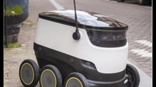 'Robot food delivery . Доставка еды роботом .'