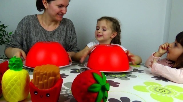 'SQUISHY FOOD VS. REAL FOOD CHALLENGE! SQUISHY VS MINCARE ADEVARATA'