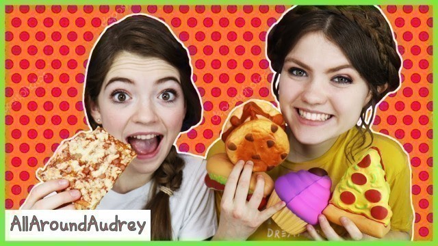 'SQUISHIES VS REAL FOOD SWITCH UP CHALLENGE! / AllAroundAudrey'