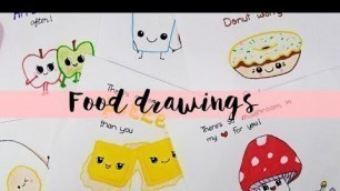 'Easy Cool Drawings || Easy food drawings'