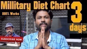 'Effective Weight Loss in 3 Days Millitary Diet Chart in Tamil | Esh Vlog'