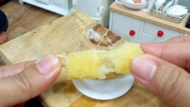 'Mini cooking: MOZZARELLA CHEESE STICK | Miniature cooking mini food cooking'