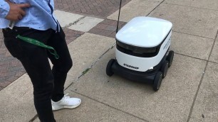 'Robot food delivery at George Mason University'