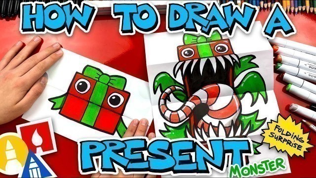 'How To Draw A Present Monster Folding Surprise'