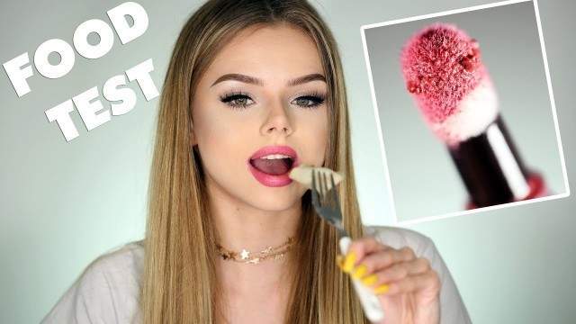 'POWDER PUFF LIPPIE?! FOOD TEST'