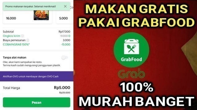 'KODE PROMO GRAB FOOD DISKON 100%'