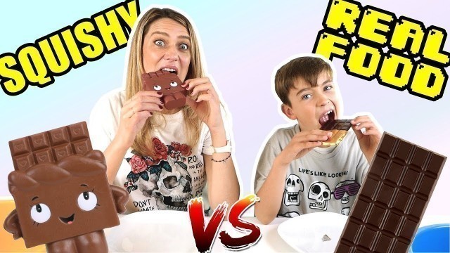 'SQUISHY VS REAL FOOD CON MI MAMA'