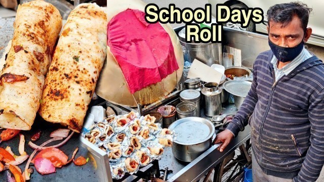 'School Wale Chhole Kulche Roll at Maya Puri(Only 10/-) Street Food Delhi'