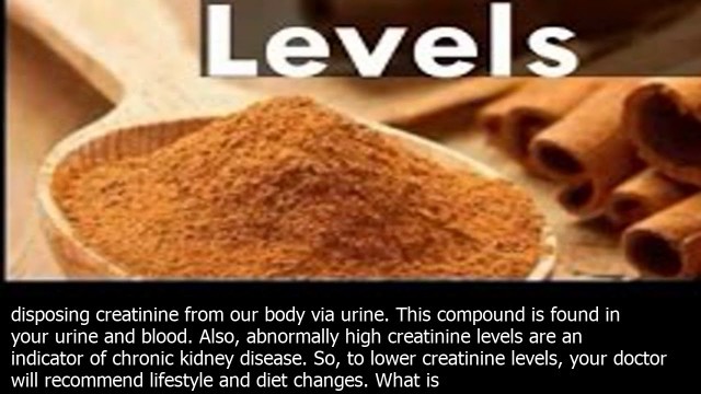 'How to lower creatinine levels in kidneys naturally   cut down the amount of co.nsuming pr'