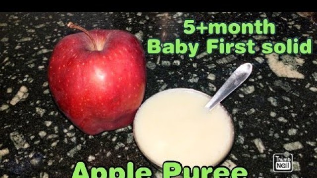 'Apple Puree in Tamil/5+month baby first solid feed/weight gaining/skin Whitening food for baby'