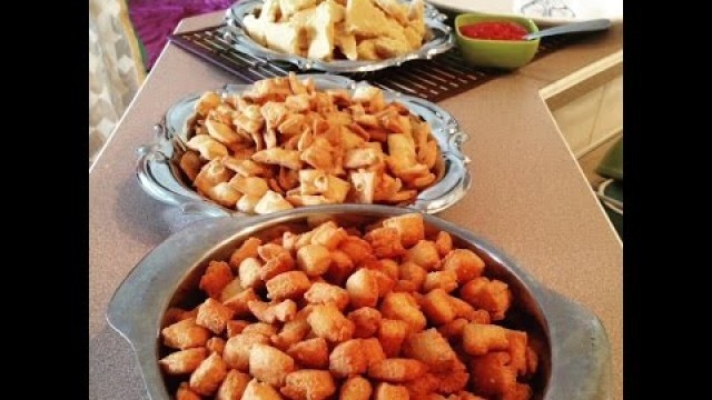 'Indian Food at a prayer ceremony/ Food at an Indian get together'