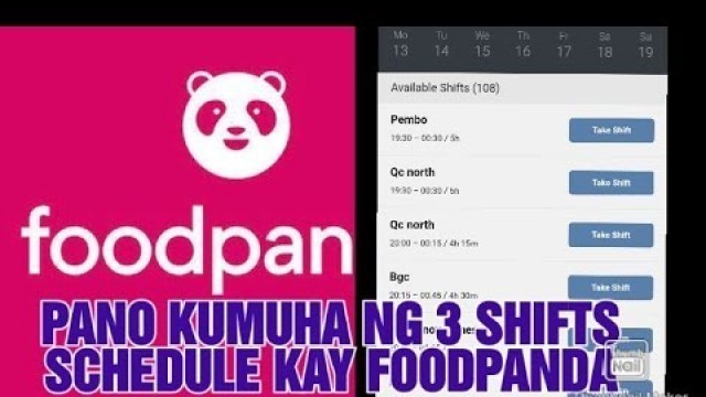 'PANO KUMUHA NG 3 SHIFTS SCHEDULE KAY FOODPANDA #bentottv #tutorial #foodpanda'