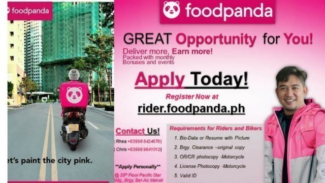 'How To Apply Food Panda? Ano Ang Mga Req? AT Ano Ang Pwede Na Sasakyan'