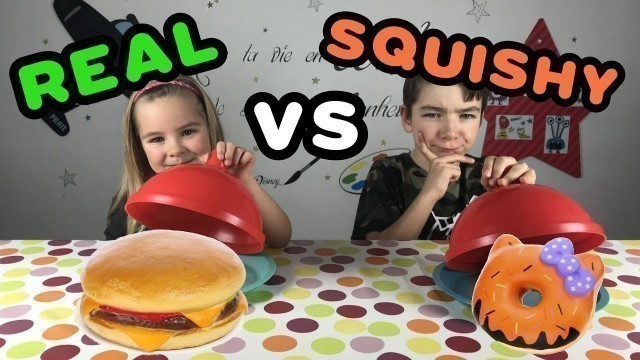 '#1 SQUISHY FOOD VS  REAL FOOD CHALLENGE !  [Vraie nourriture vs fausse nourriture]'