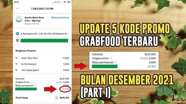 'UPDATE 5 KODE PROMO GRABFOOD TERBARU BULAN DESEMBER 2021 - PART I'