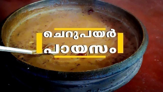 'Cherupayar Payasam | എത്ര കുടിച്ചാലും മതിവരാത്ത ചെറു പയർ പായസം | Homely Meals'