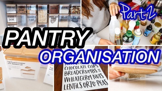 'PANTRY ORGANISATION MAKEOVER ON A BUDGET 2021 | SMALL PANTRY STORAGE | KMART ORGANISATION AUSTRALIA'