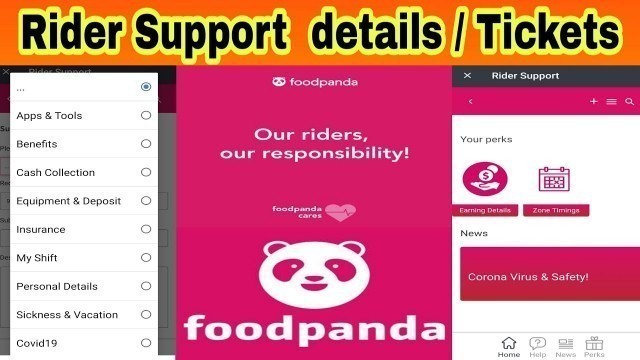 'Rider Support Foodpanda | Foodpanda Ticket | Foodpanda Riders pakistan'