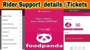 'Rider Support Foodpanda | Foodpanda Ticket | Foodpanda Riders pakistan'