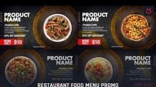 'Restaurant Food Menu Promo | After Effects template'