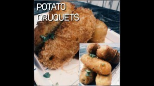 'traditional potato croquettes, potato Croquettes, croquet, Qruquets, Potato Qruquets'