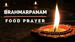 'Food prayer (Brahmarpanam) - Tutorial'