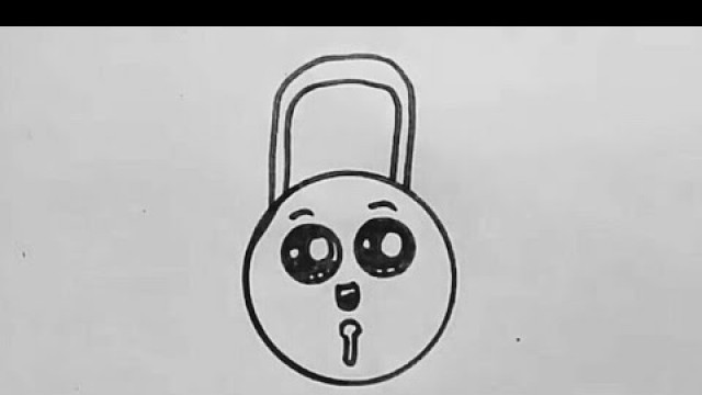 'How to draw a cute Lock. Cute Drawings.'