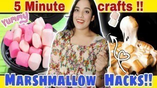 'Testing 5 MINUTE CRAFTS *Viral* MARSHMALLOW HACKS | Testing Out Viral Food Hacks By 5 MINUTE CRAFTS'