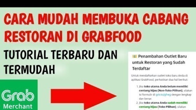 'CARA BUKA CABANG RESTORAN DI GRABFOOD'