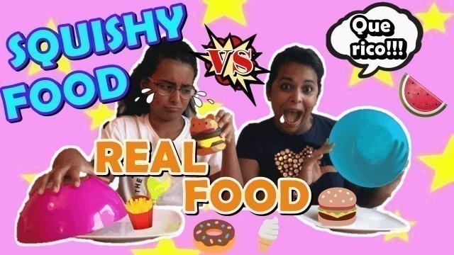 'SQUISHY FOOD VS REAL FOOD///SORTEO IPHONE X///FAMILIA JANUCHY