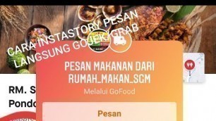 'Cara membuat sticker Pesanan Gofood/Grabfood di Instastory atau Story Instagram'