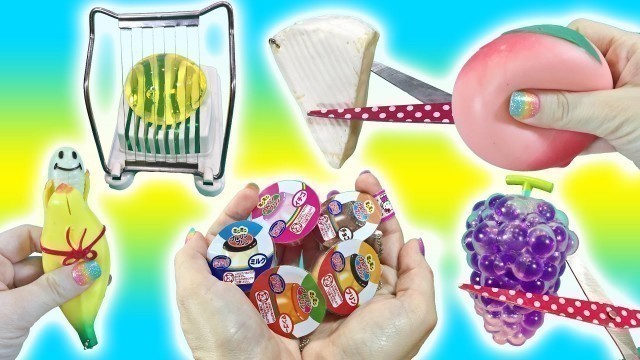 'Cutting Open Squishy Food Toys! I Cut My Favorite Squishy! Jumbo Orbeez Egg Slicer'