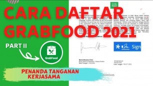 'Cara tanda tangan kontrak Grabfood'