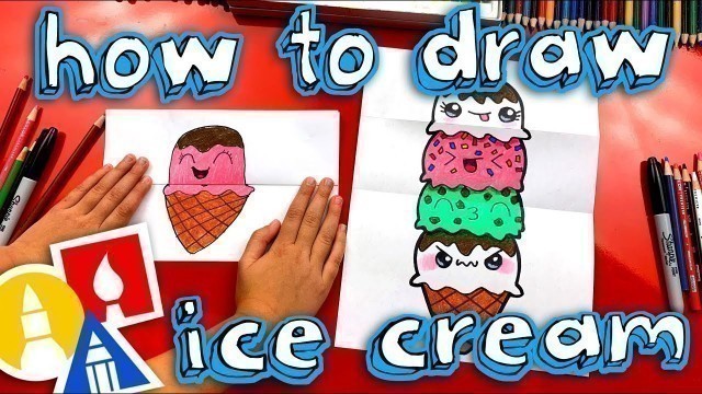 'How To Draw An Ice Cream Tower (Folding Surprise)'