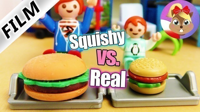 'Playmobil Film polski REAL FOOD vs XXL SQUISHY FOOD! EMMA i JULIAN zawody w jedzeniu | Wróblewscy'