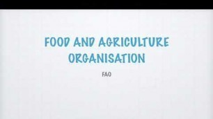 'Food and agriculture Organization-FAO'