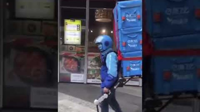 'Exoskeleton robot used for food delivery'