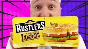 'RUSTLERS Burger CHICKENBURGER | FOOD TEST'