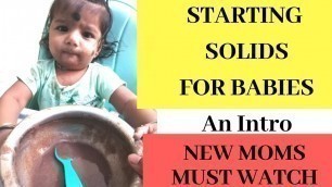 'Starting Solids at 6 Months for Babies in Tamil | When to give First Food |Baby Food Chart'