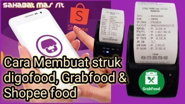 'CARA MEMBUAT STRUK DIGOFOOD DAN GRABFOOD||CARA ATASI PRINTER BLUETOOTH YANG TIDAK SUPORT GOBIZ'