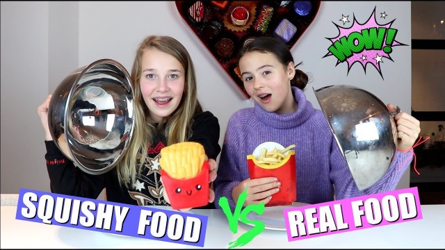 'SQUISHY FOOD VS REAL FOOD CHALLENGE! +GIVEAWAY(gesloten)'