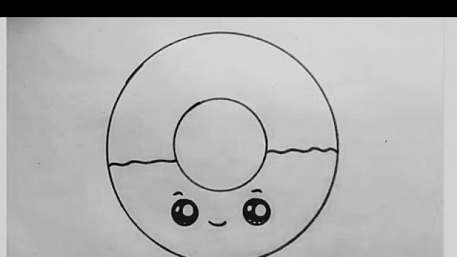 'How to draw a cute Donut. Cute Drawings.'