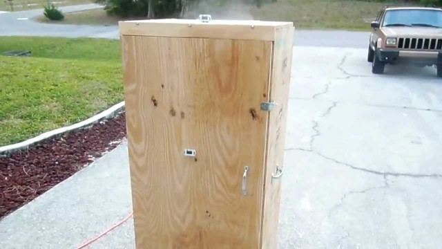 'Homemade Wooden Beef Jerkey Smoker Box Part 4 - DIY How to build a food smoker'