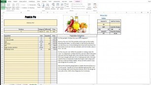 'Menu Costing Spreadsheet - how to use'