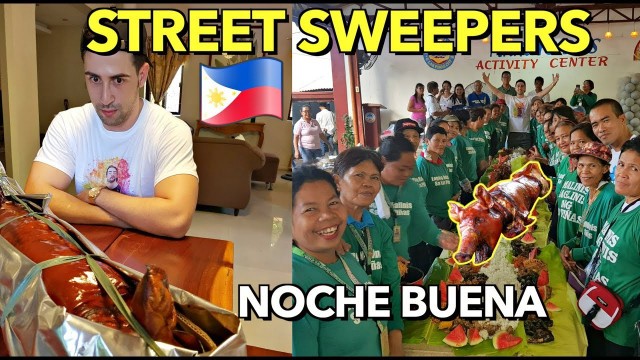 'Surprising & Cooking My City’s STREET SWEEPERS a GIANT BOODLE FIGHT pa ”Noche Buena\" 